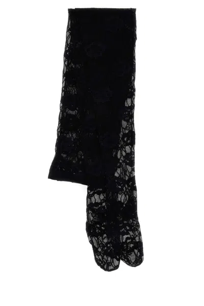 Saint Laurent Black Lace Tights For Women