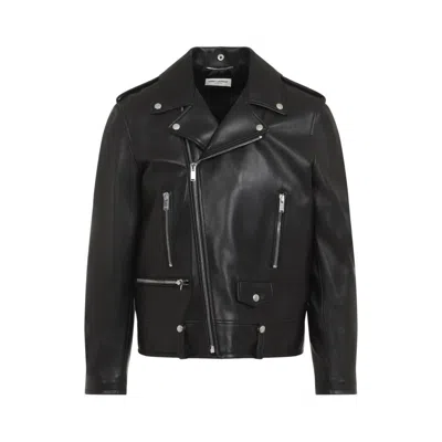 SAINT LAURENT SAINT LAURENT BLACK LAMB LEATHER JACKET