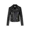 Saint Laurent Leather Jacket In Black