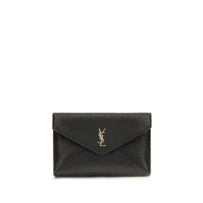 Saint Laurent Black Lamb Ovis Aries Aries Wallet
