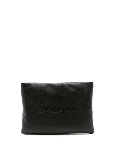 Saint Laurent Black Lamb Skin Wallets