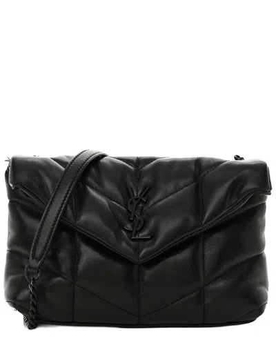 Saint Laurent Loulou Toy Leather Satchel In Black