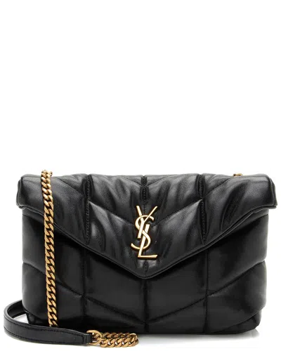 Saint Laurent Black Lambskin Puffer Loulou Toy Shoulder Bag (authentic Pre-  Loved)