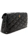 Saint Laurent Black Lambskin Quilted Sade Puffer Envelope Clutch (authentic Pre-loved)