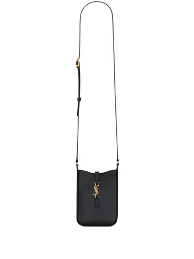 Saint Laurent Black Le 5 7 Leather Crossbody Bag