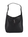Saint Laurent Le 5 A 7 Supple Hobo Bag In Black