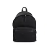 Saint Laurent Black Leather And Nylon Backpack In Black