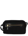 Saint Laurent Black Leather & Suede All-over Monogram Camera Bag (authentic  Pre-loved)