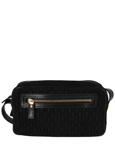 Saint Laurent Black Leather & Suede All-over Monogram Camera Bag (authentic  Pre-loved)