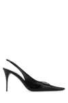 Saint Laurent Babylone Breteuil Open Back Pump In Smooth Leather