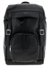 Saint Laurent Versatile Leather Backpack Featuring Zip Pocket In Black