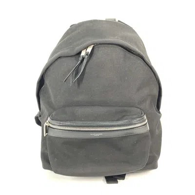 Pre-owned Saint Laurent Black Leather Backpack ()
