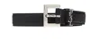 Saint Laurent Cassandre Square Buckle Belt In Lambskin In Brown