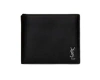 Saint Laurent Black Leather Bi-fold Wallet In Black