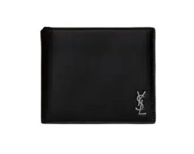 Saint Laurent Black Leather Bi-fold Wallet