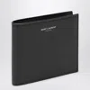 Saint Laurent Black Leather Bi-fold Wallet In Black