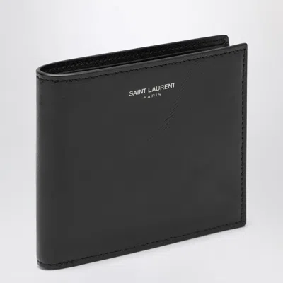 Saint Laurent Black Leather Bi-fold Wallet