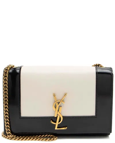 SAINT LAURENT SAINT LAURENT BLACK LEATHER BICOLOR KATE SMALL SHOULDER BAG (AUTHENTIC PRE-  LOVED)