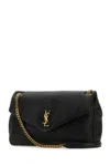 Saint Laurent Black Leather Big Calypso Shoulder Bag In Nero