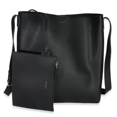 Pre-owned Saint Laurent Black Leather Bold Hobo