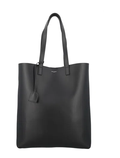 Saint Laurent Black Leather Bold Shopping Bag