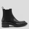 Saint Laurent Black Leather Boots In Black