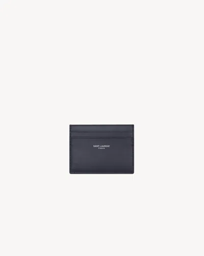 Saint Laurent Black Leather Card Holder