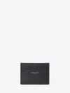 Saint Laurent Black Leather Cardholder In Black