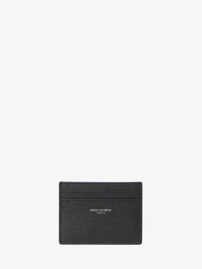 Saint Laurent Black Leather Cardholder