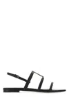 Saint Laurent Cassandra Calfskin Ysl Slingback Sandals