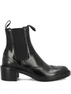 Saint Laurent Black Leather Chelsea Boots In Black