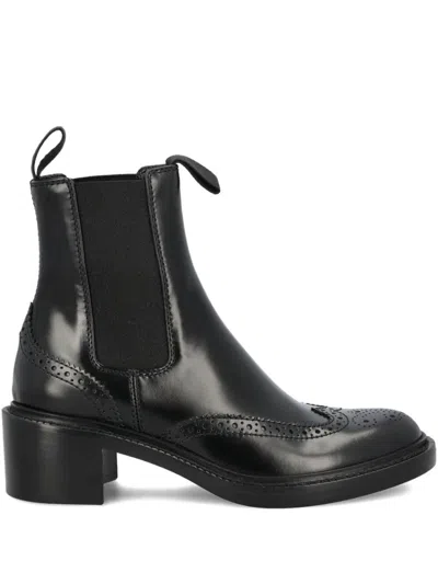 Saint Laurent Black Leather Chelsea Boots