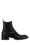 Saint Laurent 25mm Joe Pull-tab Square-toe Chelsea Boots In Black