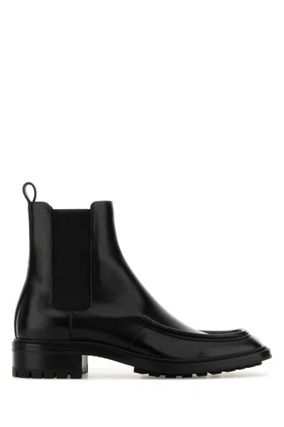 SAINT LAURENT BLACK LEATHER CHELSEA JOE ANKLE BOOTS
