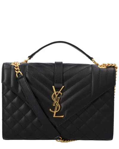 Saint Laurent Black Leather Envelope Medium, Never Carried (authentic Pre-  Loved)