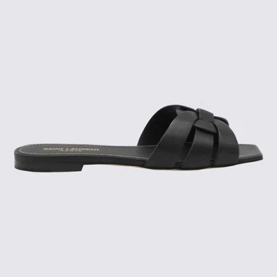Saint Laurent Black Leather Flats