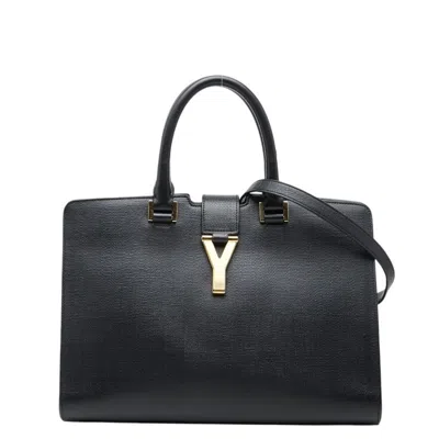 Pre-owned Saint Laurent Black Leather Handbag Shoulder Bag ()