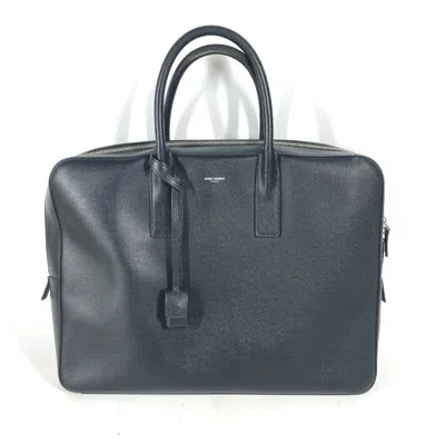 Pre-owned Saint Laurent Black Leather Handbag Tote Bag ()