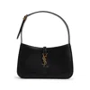 Saint Laurent Black Leather Hobo Bag With Hardware In Black