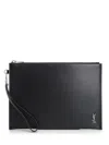 Saint Laurent Mini Leather Monogram Clutch Handbag