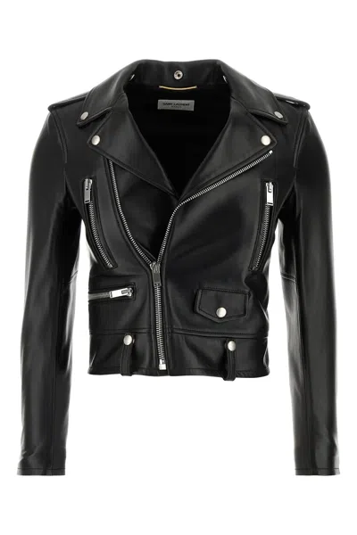 SAINT LAURENT BLACK LEATHER JACKET