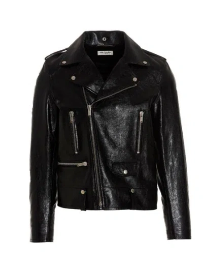 SAINT LAURENT SAINT LAURENT BLACK LEATHER JACKET