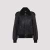 Saint Laurent Leather Bomber Jacket In Black