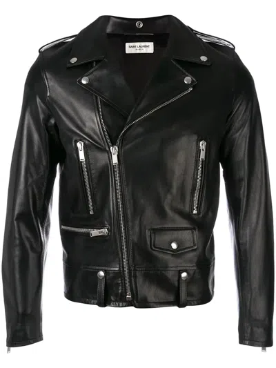 SAINT LAURENT SAINT LAURENT BLACK LEATHER JACKET
