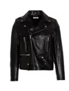 Saint Laurent Lamb Leather Jacket With Cupro Lining In Black