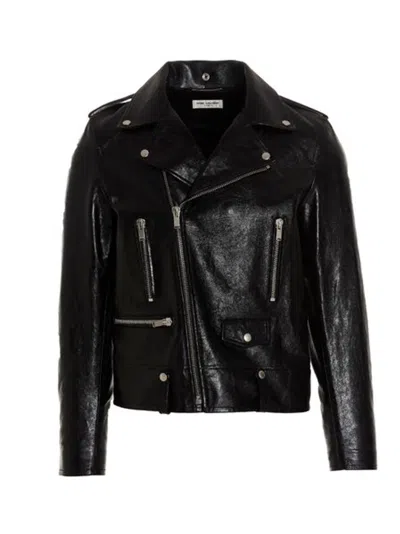 SAINT LAURENT SAINT LAURENT BLACK LEATHER JACKET