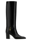 Saint Laurent Stivali Julia 70 In Pelle Nera Donna