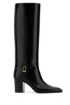 Saint Laurent Stivali Julia 70 In Pelle Nera Donna