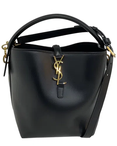 Saint Laurent Black Leather Large Le 37 Bucket Bag (authentic Pre-loved)