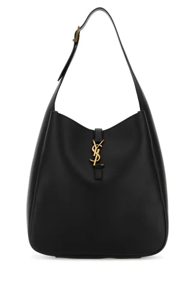 Saint Laurent Black Leather Large Le 5 Ã 7 Shoulder Bag